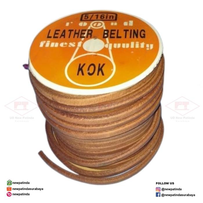 

AT Tali Kulit KOK / KOK Leather Belt 5/16 Inc Untuk Mesin Jahit Per Meter
