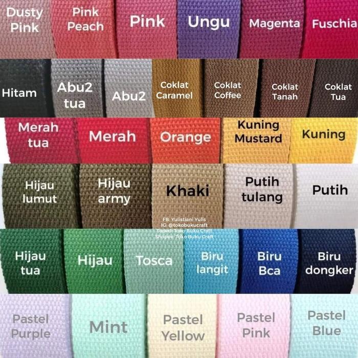 

AT webbing 2cm katun import (per 5m)