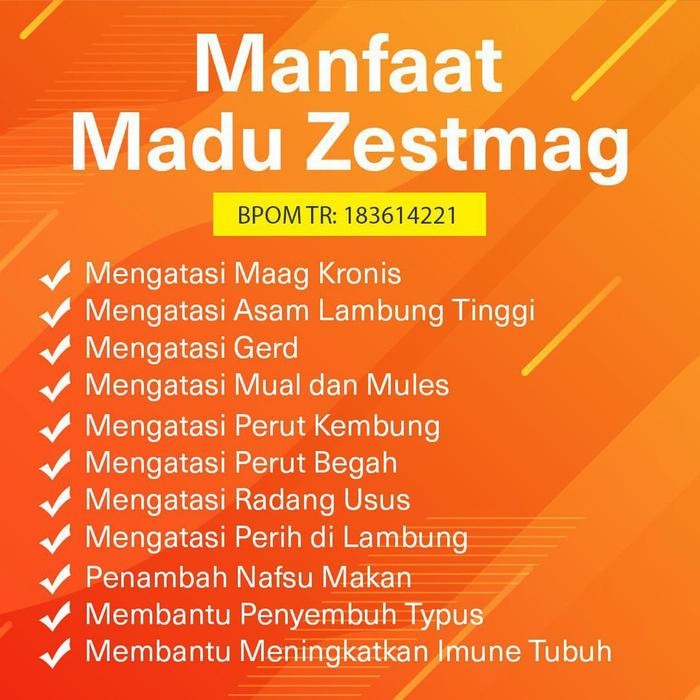 

Madu Zestmag Zesmaag Zetsmag Zest Maag Original Asam Lambung Obat Gerd