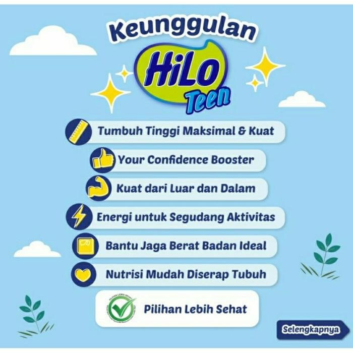 

(Expert) HiLo Teen Chocolate 1000gr/Teen Coklat 750gr /Teen Coklat 500gr - Susu Tinggi Kalsium