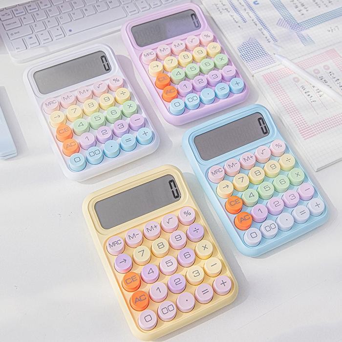 

Kalkulator 12-digit KINCIZEN KC 817 Calculator Kawaii Bulat rainbow Korea kartun warna pastel
