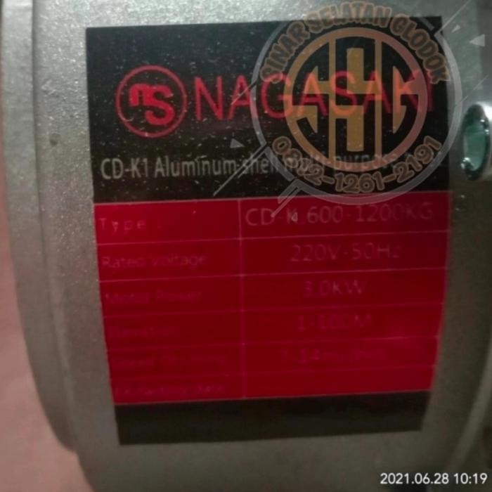 Populer Nagasaki Cd-K1 Series Hoist Winch Electric 1200Kg X 220V Winch Hoist