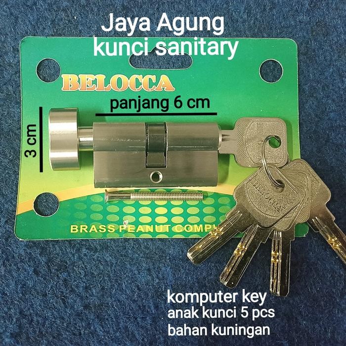 BELOCCA Silinder Cylinder Kunci Pintu Knob Putar Full Kuningan