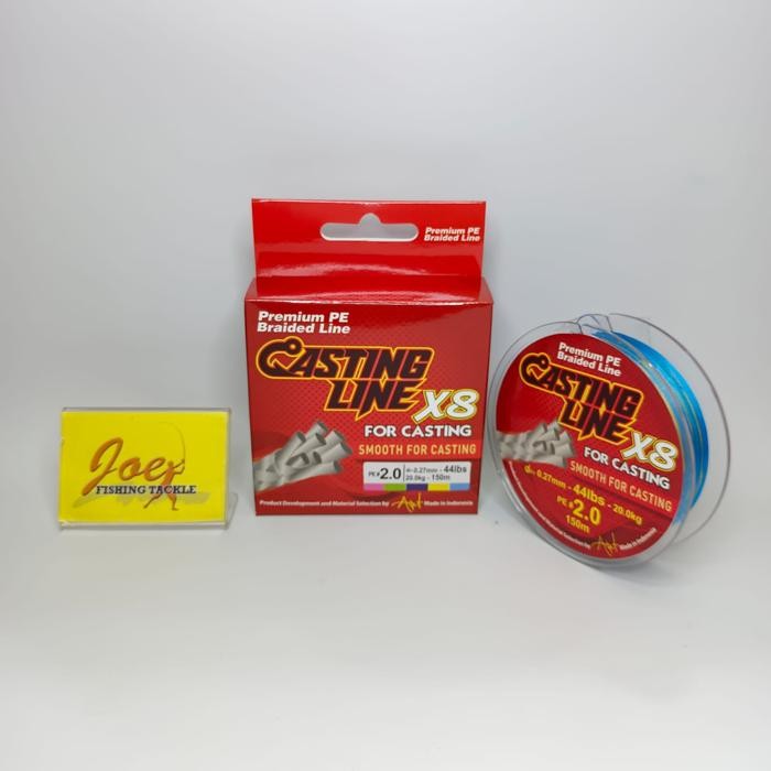 Casting Line X8 PE#2,0 - 44Lb Multicolour Benang Pancing Senar PE