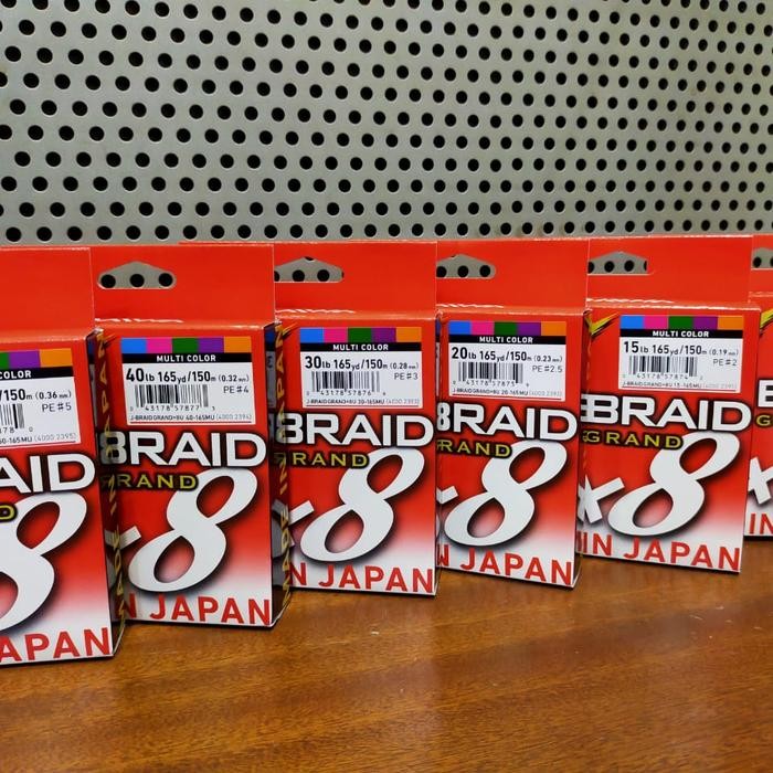 SENAR PE DAIWA J BRAID GRAND X8 150M MULTICOLOUR