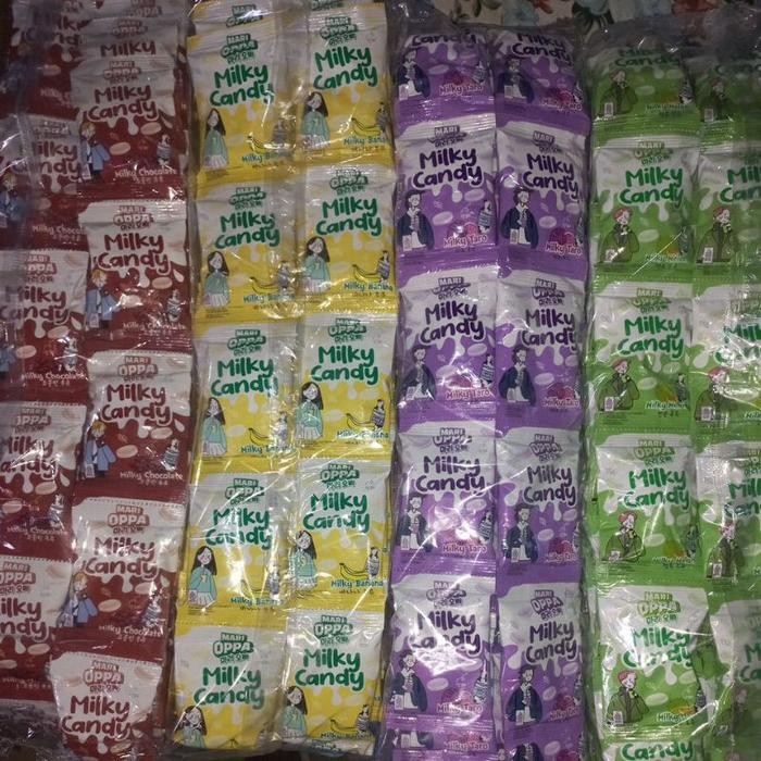 

New Milky Candy Mari Oppa Berbagai Rasa 1 Renceng Permen Susu Murah Viral cemilan food snacks