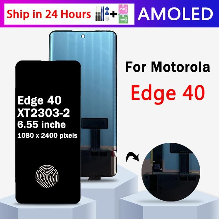 6.55 Original For Motorola Edge 40 LCD XT23032 Display Screen T