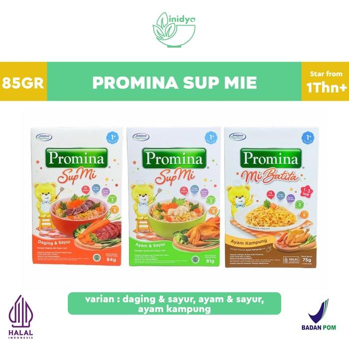 

New PROMINA - Sup Mi dan Mi Batita 81 g Mie Mpasi Bayi Mie Promina 1 tahun rasa Daging Sayur, Ayam
