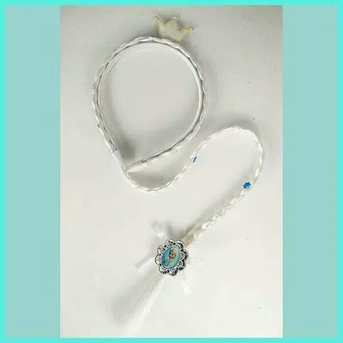 Bando Rambut Panjang Kepang Elsa