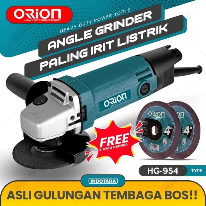 Mesin Gerinda Tangan Orion Hg-954 500 Watt Electric Angle Grinder 4" Inch Orion Gerinda Listrik