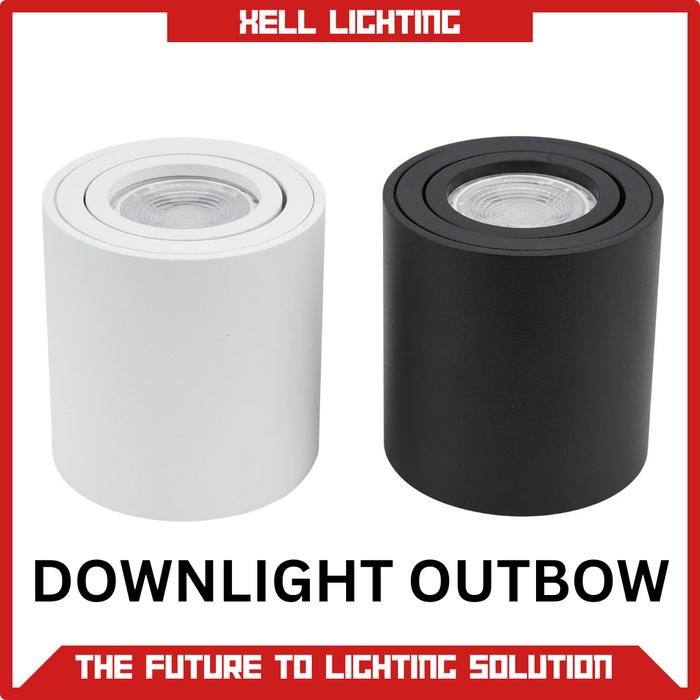 lampu downlight outbow bulat MR16 2.5inch adjustable / kap lampu downlight outbow / lampu plafon