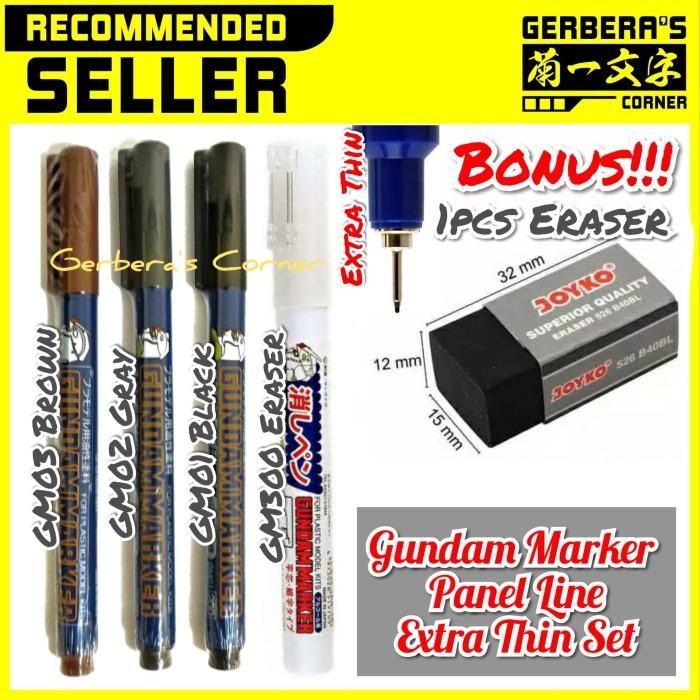 

Gundam Marker Panel Line Extra Thin Type Set Gm01 Gm02 Gm03 Gm300