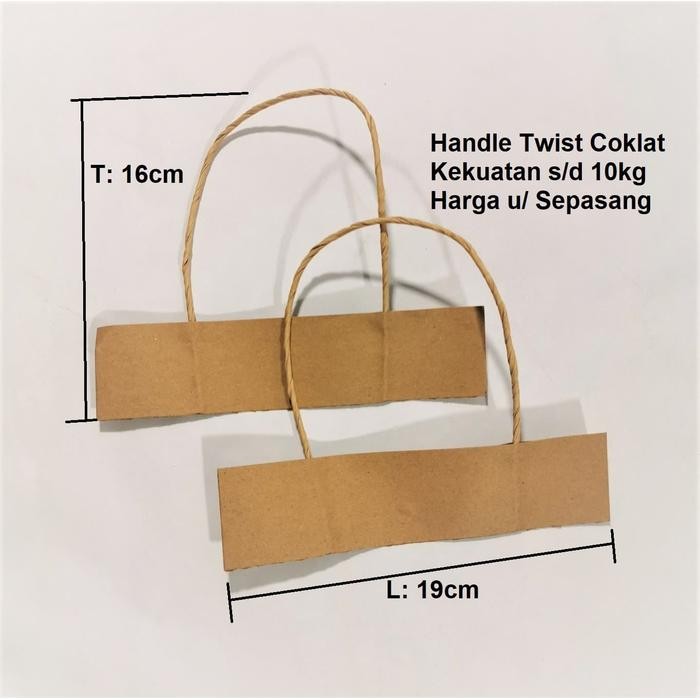 Orlend Tali Kertas Coklat 3Mm Siap Tempel Pegangan