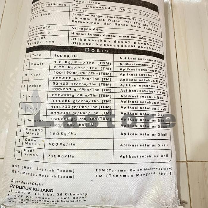 Pupuk Urea Nitrea 25 Kg Pupuk Kujang Kemasan Pabrik
