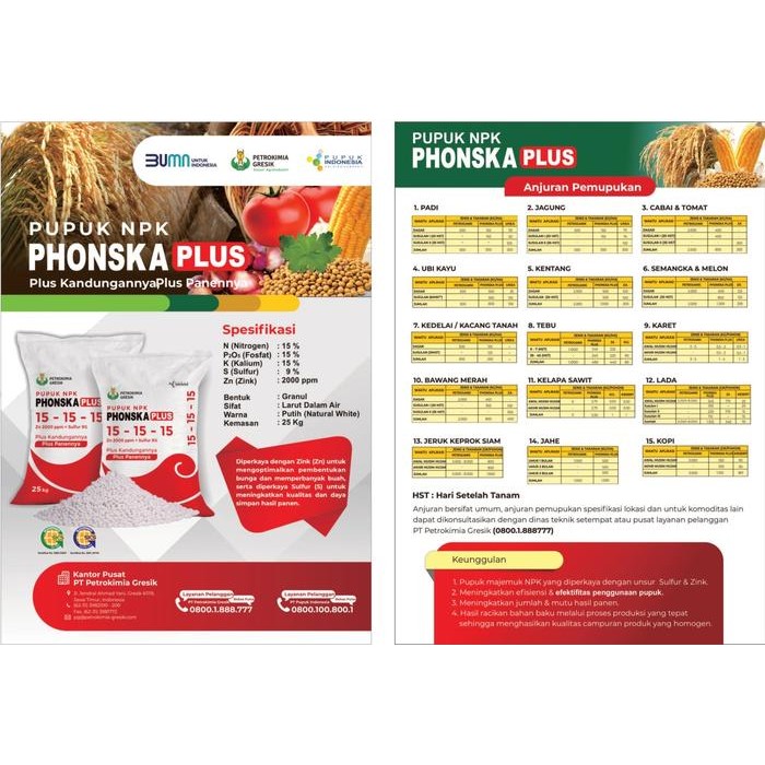 Pupuk Npk Phonska Plus 15-15-15 25 Kg
