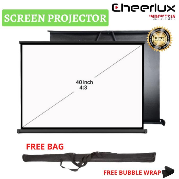 Layar Proyektor Lipat 40 Inch Table Screen Projector 40" Portable Terlaris