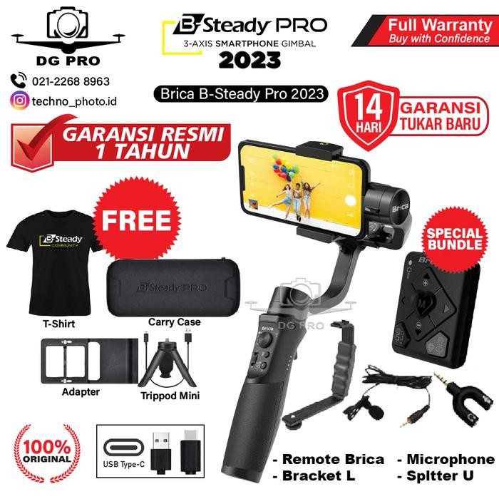 Brica B-Steady Pro 2023 New Version 3-Axis Gimbal Stabilizer Bsteady Pasti Ori