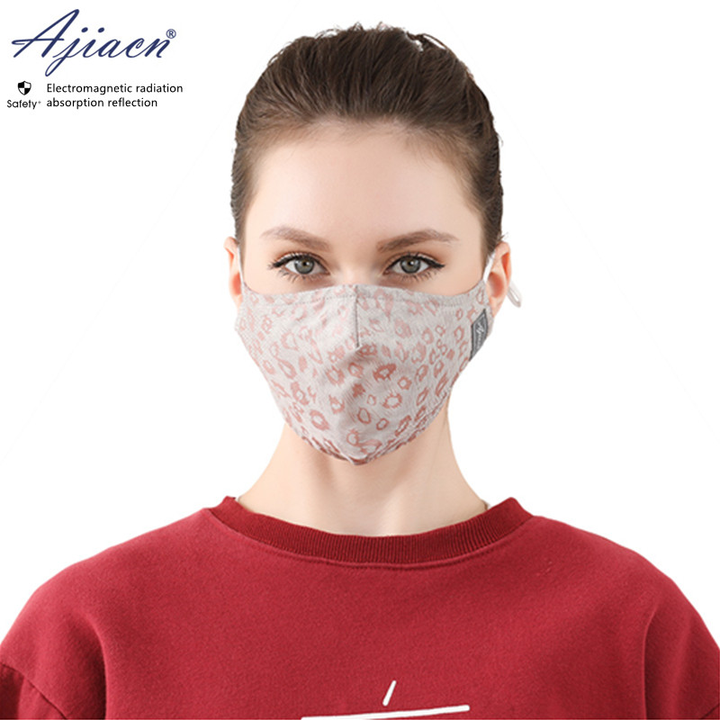 Genuine Electromagnetic radiation protective 50% silver fiber fabric mask EMF shielding pure cotton