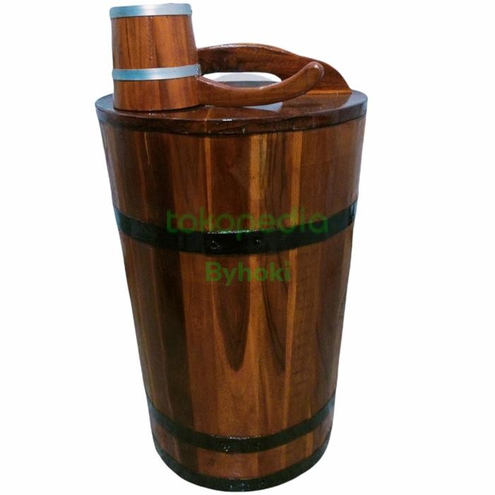 Bak mandi kayu jati T60x40, Bak kayu , Bak mandi, Ember kayu jati masih ready
