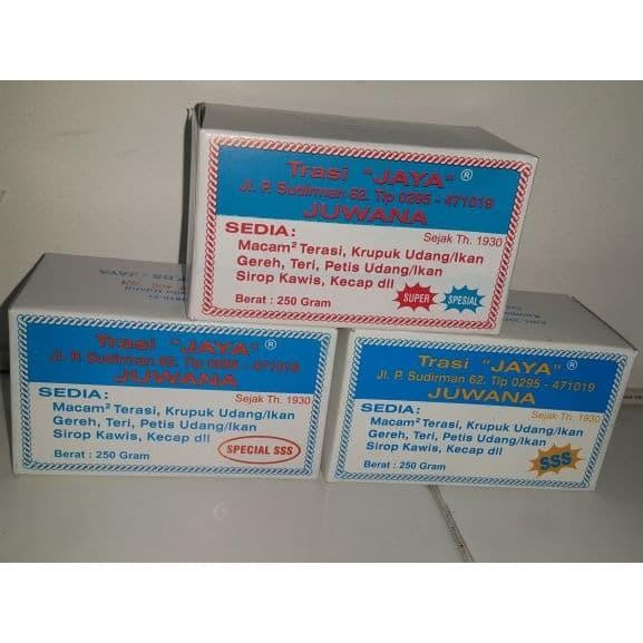 

Terasi / Trasi Udang "Shrimp Paste" Cap Jaya Juwana 250 gram