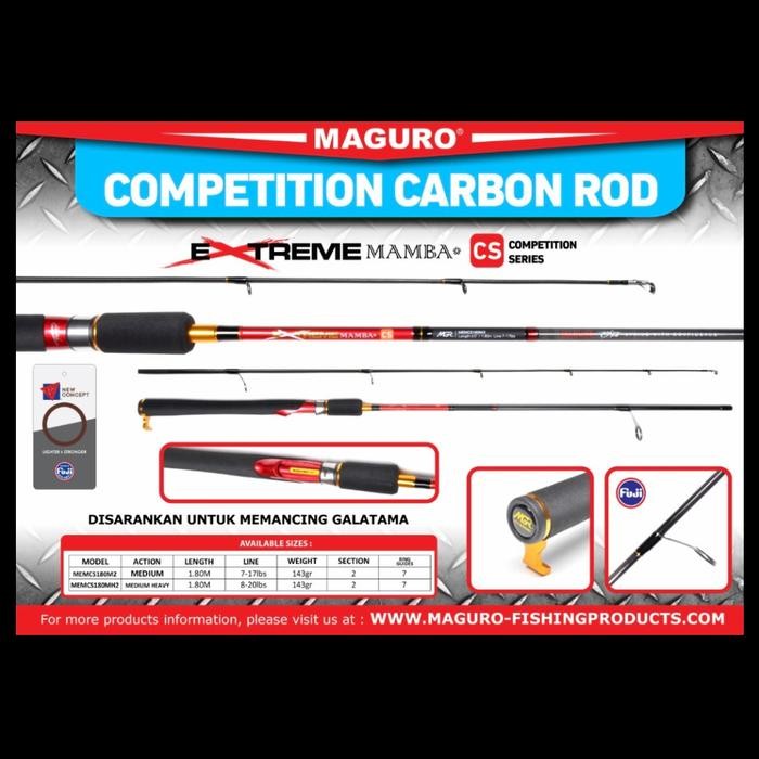 joran pancing maguro mamba 180 cm cs atau sb carbon pakai stoper joran