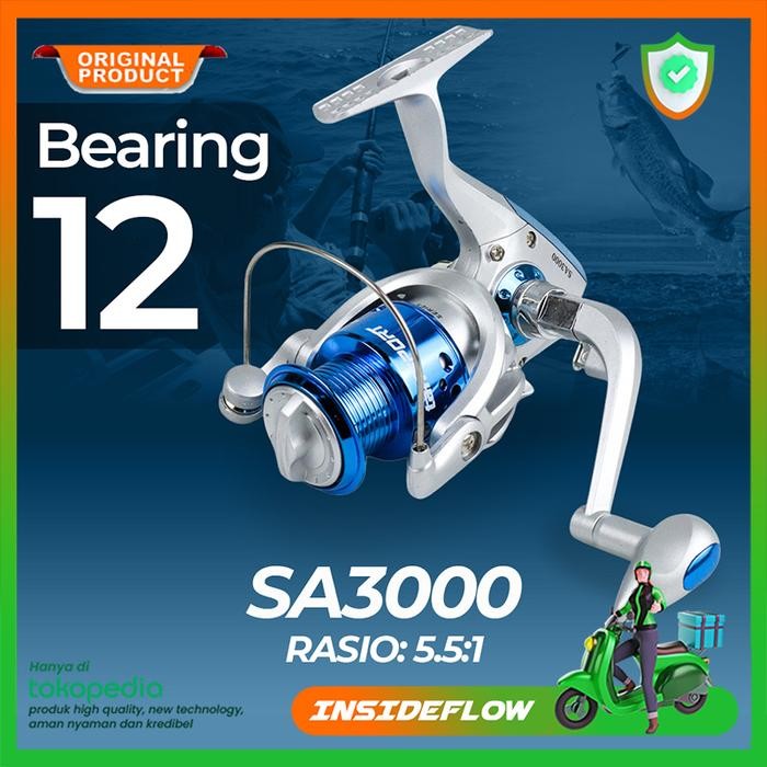 Gulungan Reel Pancing 3000 Murah Rell Pancing 3000 Berkualitas