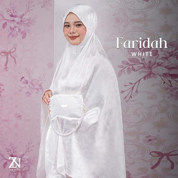 ORIGINAL MUKENA TAZBIYA X ZIANISA - Mukena PUTIH Premium JacquardMUKENA PUTIH Silk Faridah Series
