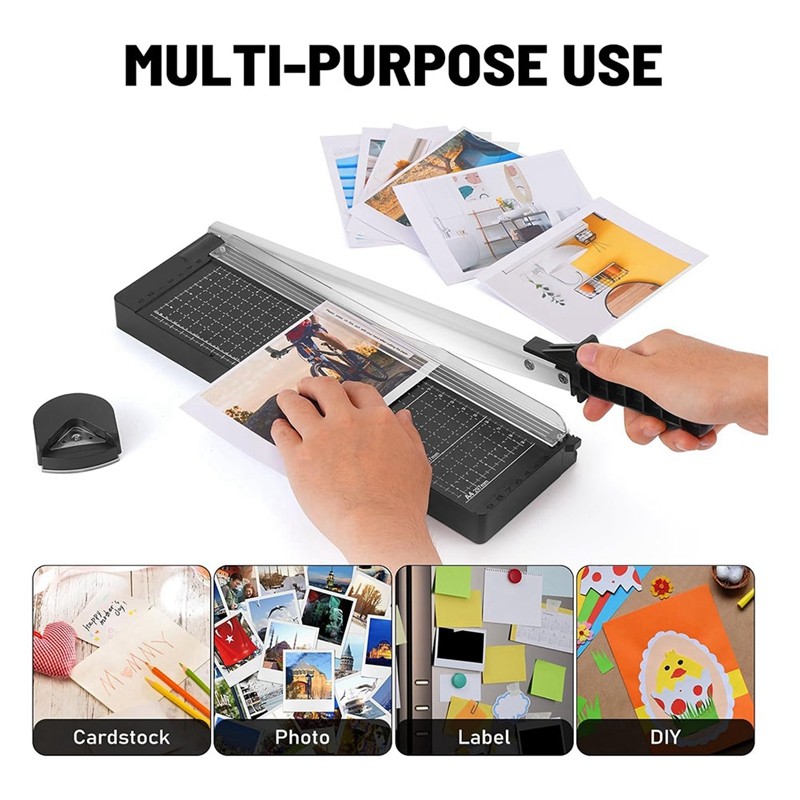 

Paper Cutter, Guillotine Paper Cutter With 8 To 12 Sheet Capacity, Heavy Duty Paper Cutter For