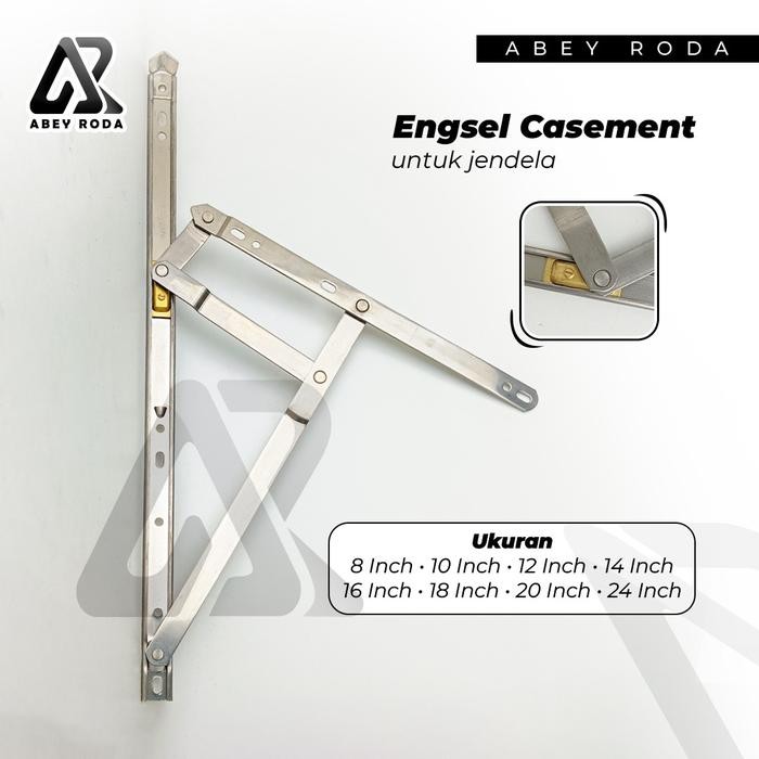 Engsel Casement Jendela Kuningan (20 Inch)