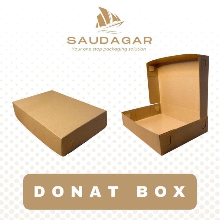 

Box kotak donat isi 6 bahan kraft anti minyak isi 25 pcs
