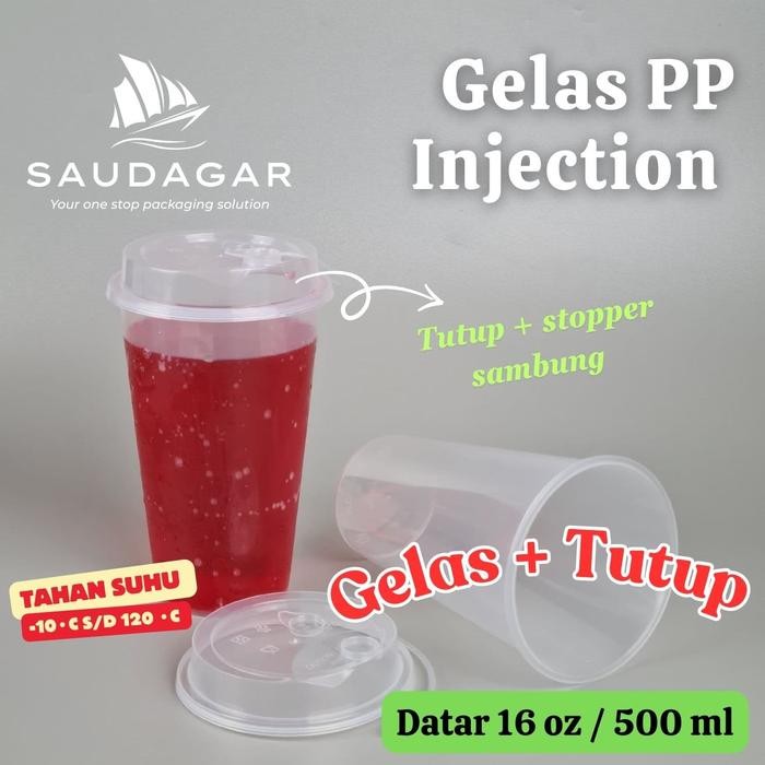 

Gelas cup PP injection 16 oz / Gelas thinwall ml