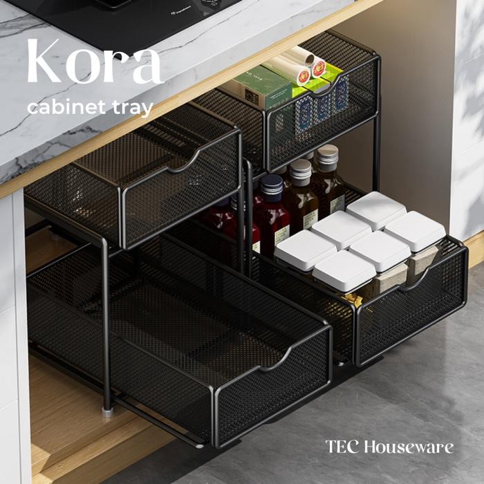 

TECKORA Rak Cabinet tray Keranjang laci Tarik Bawah Dapur Serbaguna