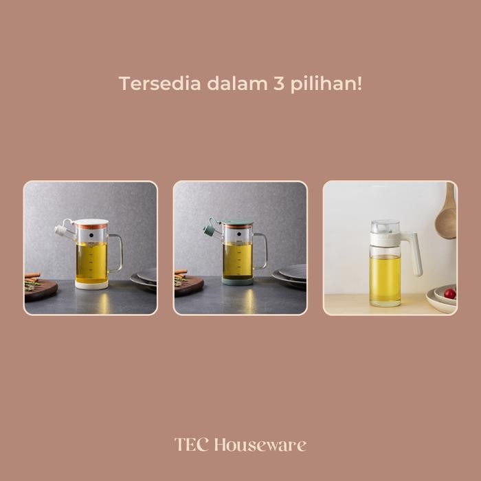 

TECMILO Tempat Penyimpanan Minyak Wadah Tuang Minyak Masak Oil Bottle Botol Minyak Kaca