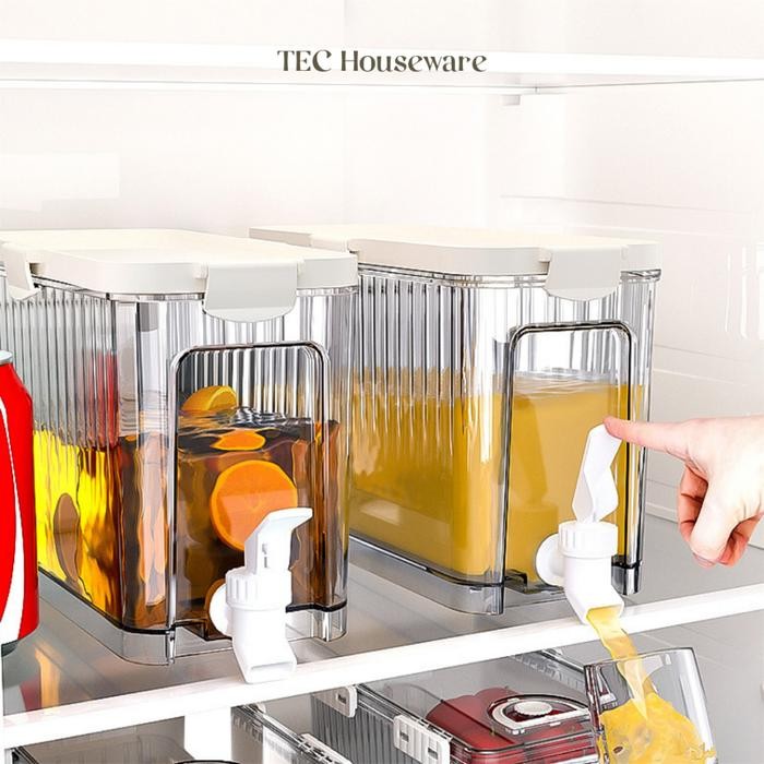 

TECWATA Tempat Air Minum Dispenser Minuman Kulkas Dispenser tempat Infused Water Jug Storage Water