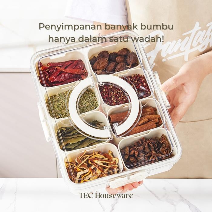 

TECSUYA Kotak Makanan Buah Snack Tempat Serbaguna Storage Portable Dried Fruit Box Toples Kue