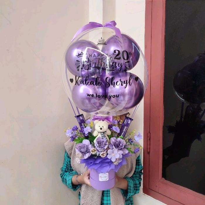 Buket Balon Bunga Buket Balon Small Boneka Mini