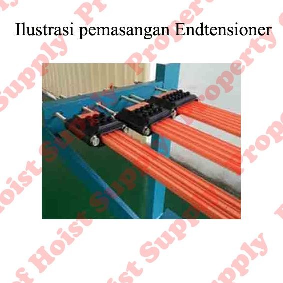 End Tension Strainer & power in for hoist crane