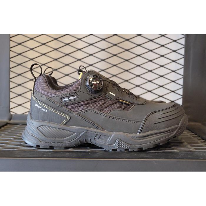 Sepatu Safety Pria Worx One 102 Brown / Black Waterproof - Workone 102 Cokelat / Hitam Men'S Safety