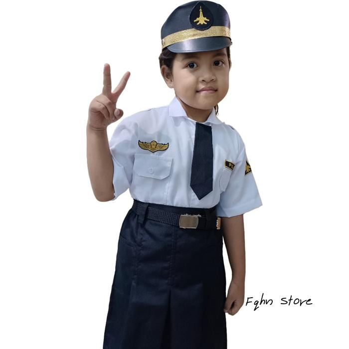 Seragam Profesi Anak/Baju Profesi Anak/ Pilot Anak Cewek (Free Packing Kardus) Terlaris
