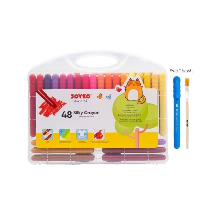 

Crayon Silky / Krayon Putar Halus 48 Warna - Joyko Slc-A-48 Murah