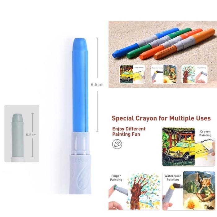 

Mideer Silky Crayon - Washable Crayon - Face Paint Crayon
