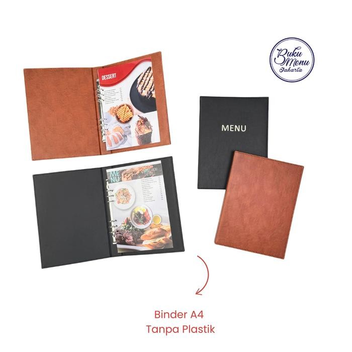 

Buku Menu Jakarta - Buku Menu Kulit Premium Ring Binder 6 Lubang (Tanpa Plastik) A4 Coklat (Polos