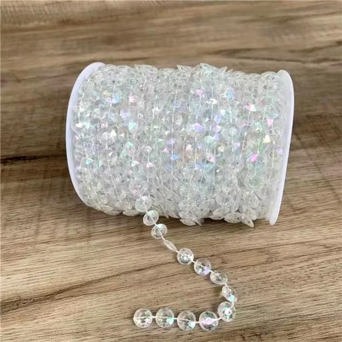 30M Tirai Akrilik Manik Manik Kristal Dekorasi Pesta Tirai