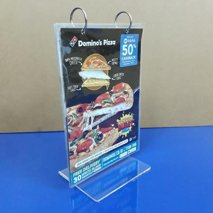 

Acrylic/Akrilik Display Menu Meja uk.A5 15x21 cm 3mm