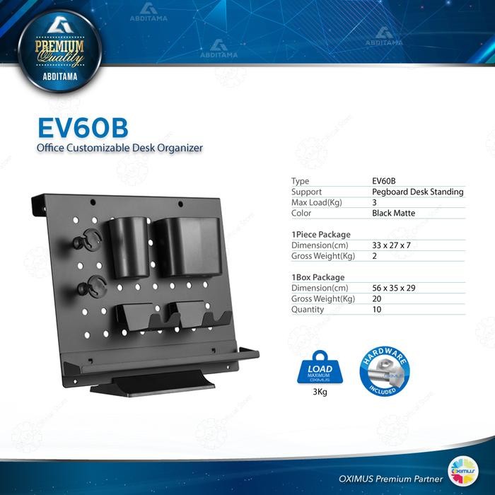 

Pegboard Standing Meja DIY Organize Stationery Besi Kokoh OXIMUS EV60