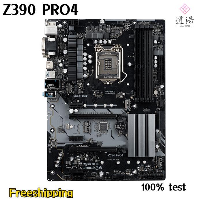 For Asrock Z390 Pro4 Motherboard 128GB HDMI PCI-E3.0 M.2 LGA 1151 DDR4 ATX Z390 Mainboard 100% Teste