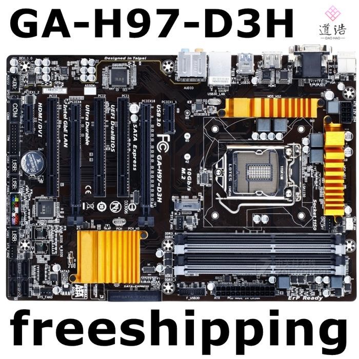 For GA-H97-D3H Motherboard 32GB LGA 1150 DDR3 ATX H97 Mainboard 100% Tested Fully Work