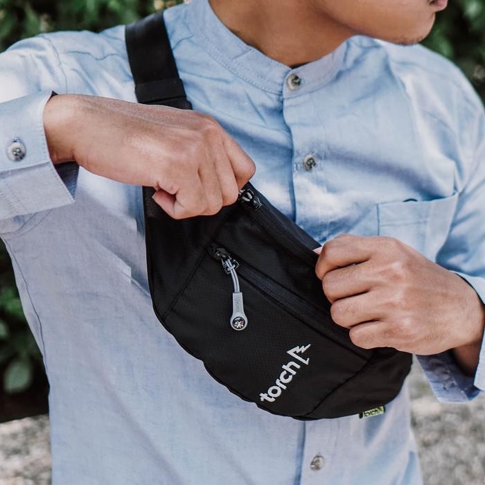 WAIST BAG TORCH / TAS PINGGANG / TAS SELEMPANG PRIA TORCH HAMURA