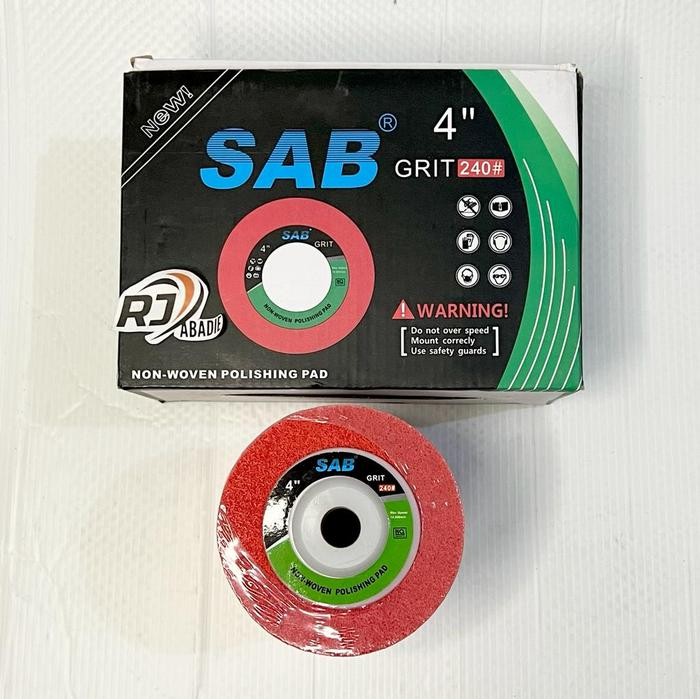[20Pcs] Amplas Susun Mata Gerinda Tumpuk Fiber Flap Disc Sab 4"X12Mm
