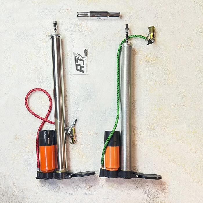 Alat Pompa Ban Sepeda Besi Meteran Besar Mini Bicycle Pump Werkline